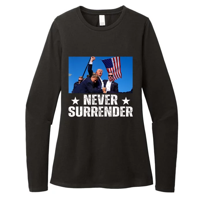 Pray For President Trump Never Surrender God Bless Trump Womens CVC Long Sleeve Shirt