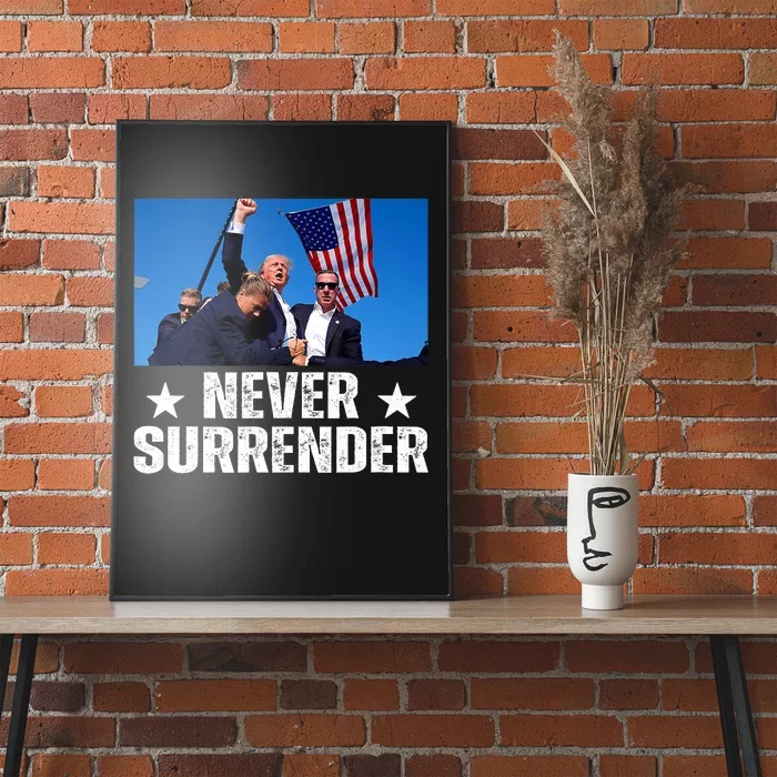 Pray For President Trump Never Surrender God Bless Trump Poster