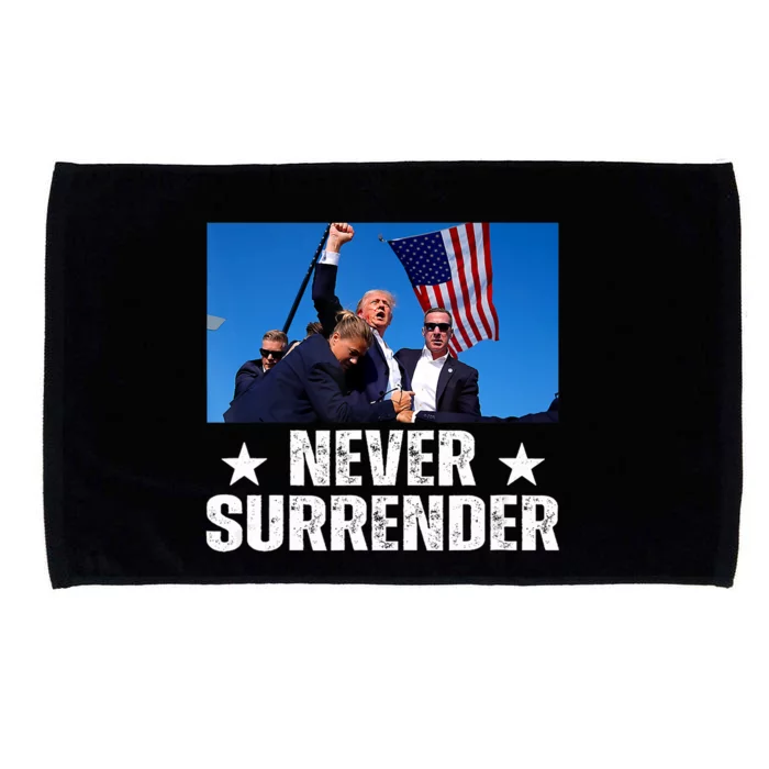 Pray For President Trump Never Surrender God Bless Trump Microfiber Hand Towel