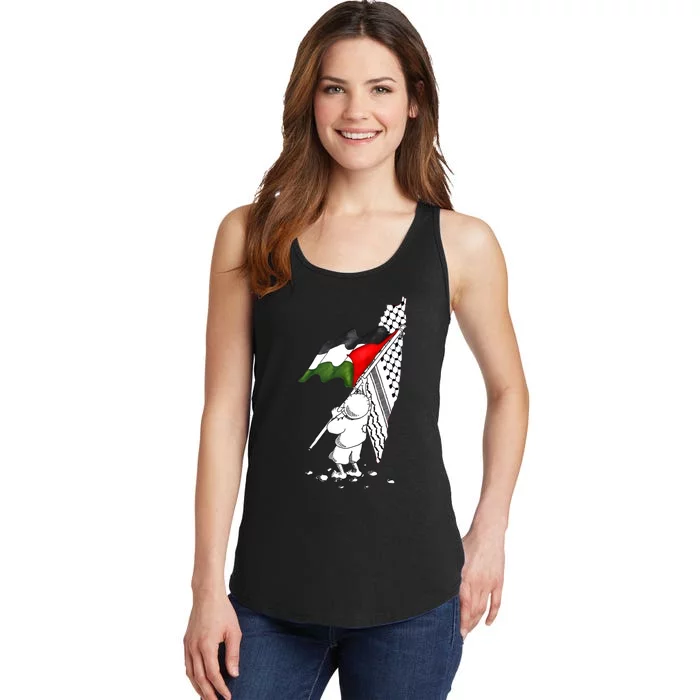 Palestine Free Palestine In Arabic Free Gaza Palestine Ladies Essential Tank