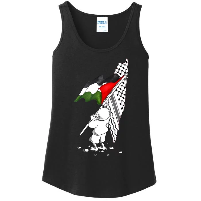 Palestine Free Palestine In Arabic Free Gaza Palestine Ladies Essential Tank