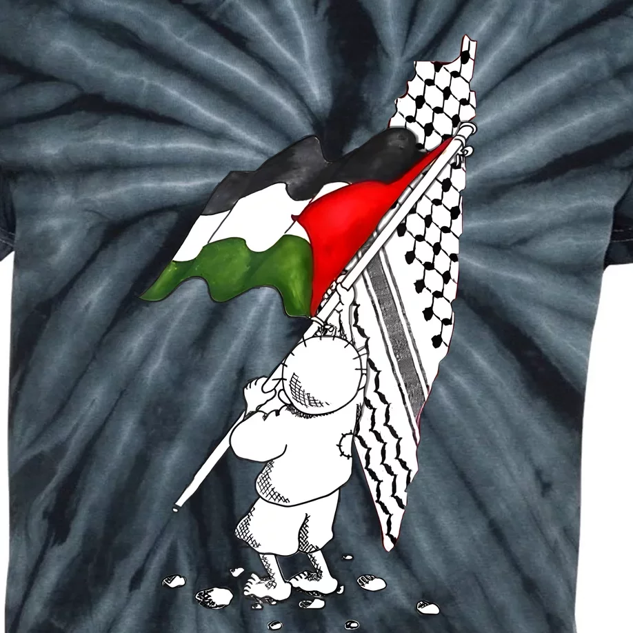 Palestine Free Palestine In Arabic Free Gaza Palestine Kids Tie-Dye T-Shirt