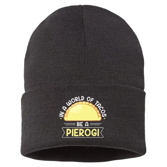 Polish Food Pierogi Design For A Polish Pierogi Lovers Sustainable Knit Beanie