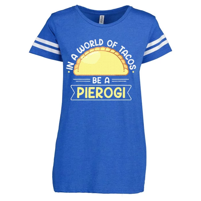 Polish Food Pierogi Design For A Polish Pierogi Lovers Enza Ladies Jersey Football T-Shirt