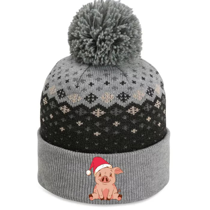 Pig Farmer Piggy Christmas Xmas Funny Gift The Baniff Cuffed Pom Beanie