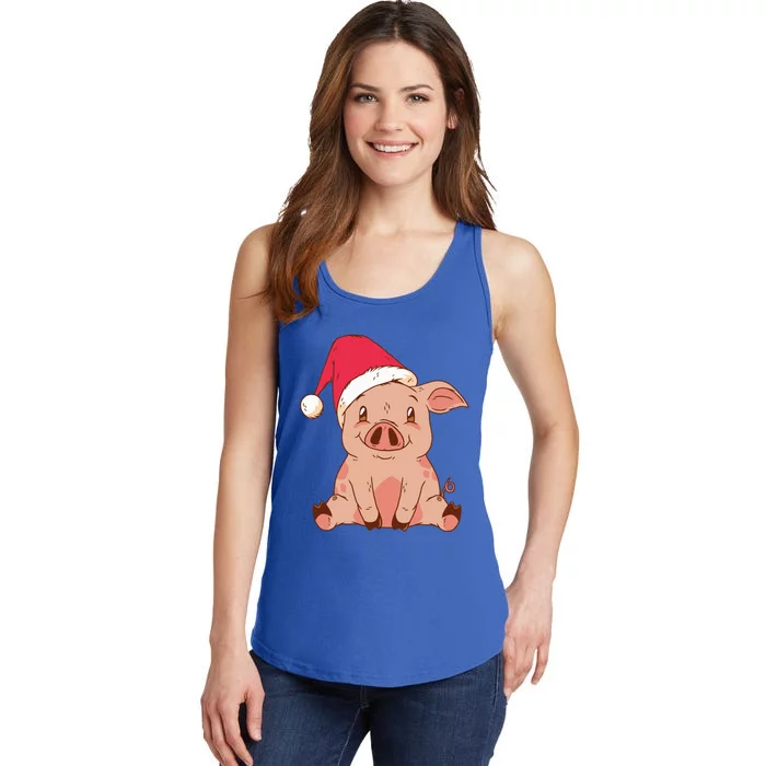 Pig Farmer Piggy Christmas Xmas Funny Gift Ladies Essential Tank