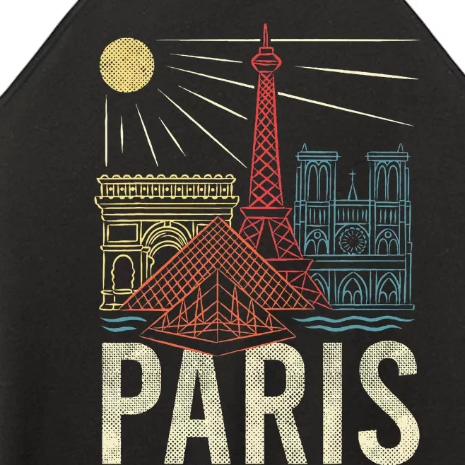 Paris France Paris Vacation Eiffel Tower Paris Souvenir Women’s Perfect Tri Rocker Tank