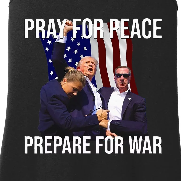 Pray For Peace Prepare For War Protrump Ladies Essential Tank