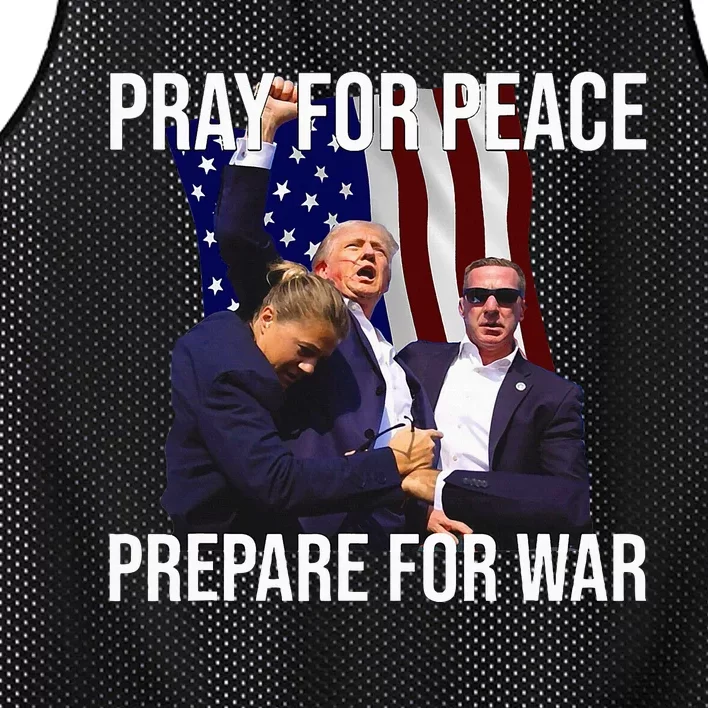 Pray For Peace Prepare For War Protrump Mesh Reversible Basketball Jersey Tank