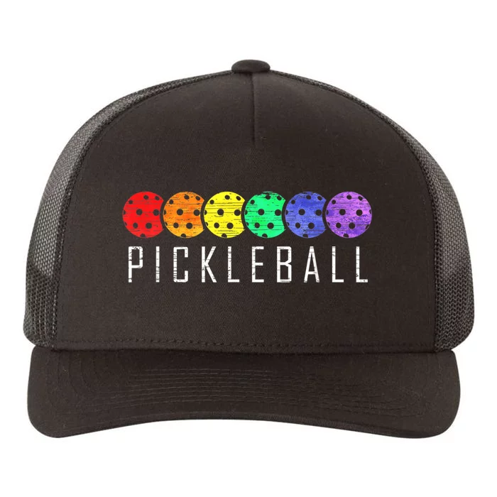 Pickleball Funny Paddle Sports Player Retro Vintage Gift Yupoong Adult 5-Panel Trucker Hat