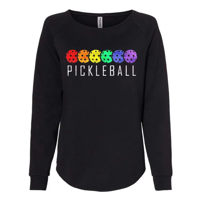 Pickleball Funny Paddle Sports Player Retro Vintage Gift Womens California Wash Sweatshirt