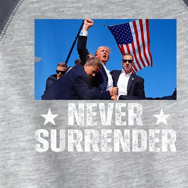 Pray For President Trump Never Surrender God Bless Trump Toddler Fine Jersey T-Shirt