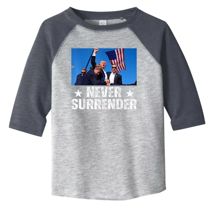 Pray For President Trump Never Surrender God Bless Trump Toddler Fine Jersey T-Shirt