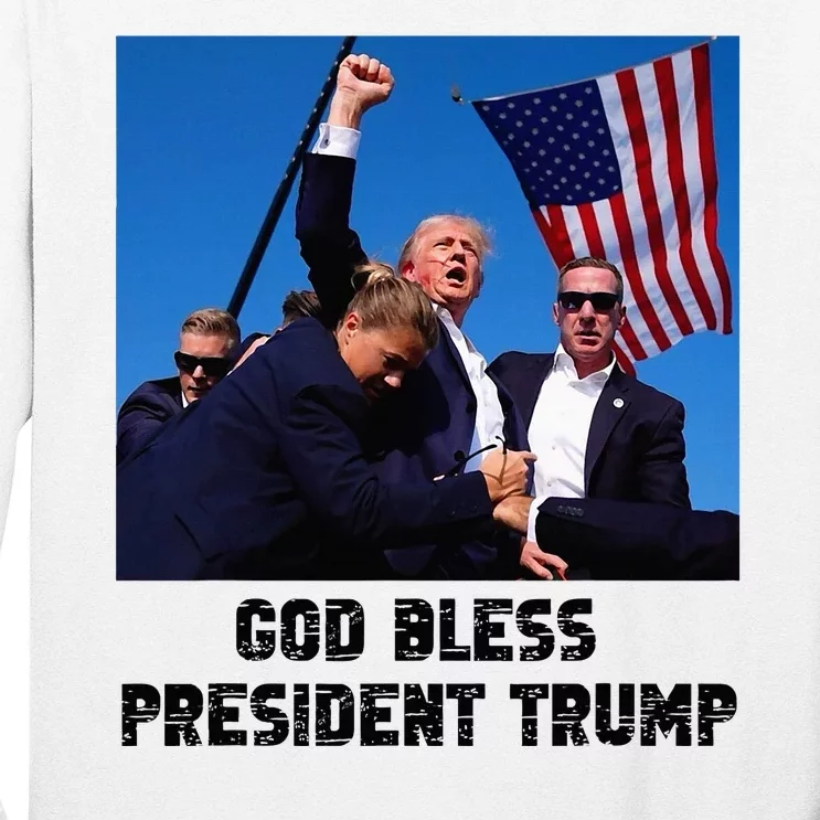 Pray For President Trump Never Surrender God Bless Trump Long Sleeve Shirt