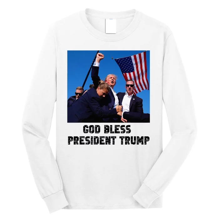 Pray For President Trump Never Surrender God Bless Trump Long Sleeve Shirt