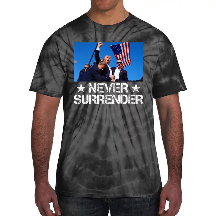 Pray For President Trump Never Surrender God Bless Trump Tie-Dye T-Shirt