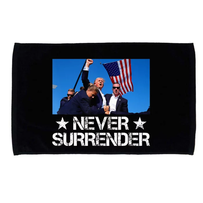 Pray For President Trump Never Surrender God Bless Trump Microfiber Hand Towel