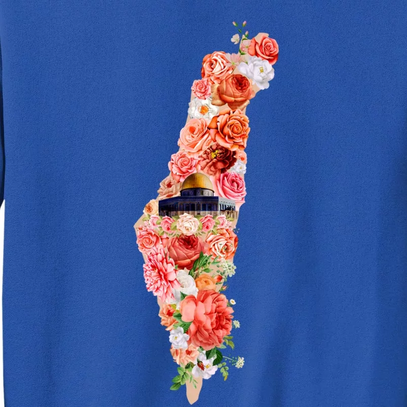 Palestine Free Palestine Gaza Floral Palestine Flag Arabic Gift Sweatshirt