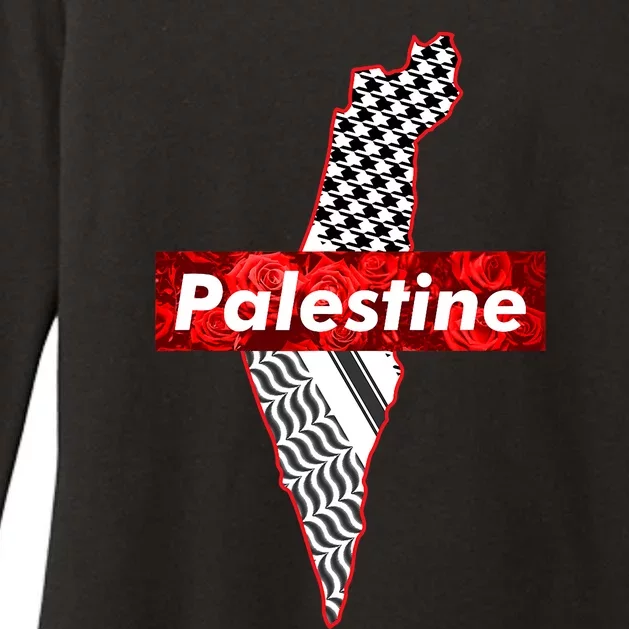 Palestine Free Palestine Free Gaza Palestine Flag Arabic Womens CVC Long Sleeve Shirt