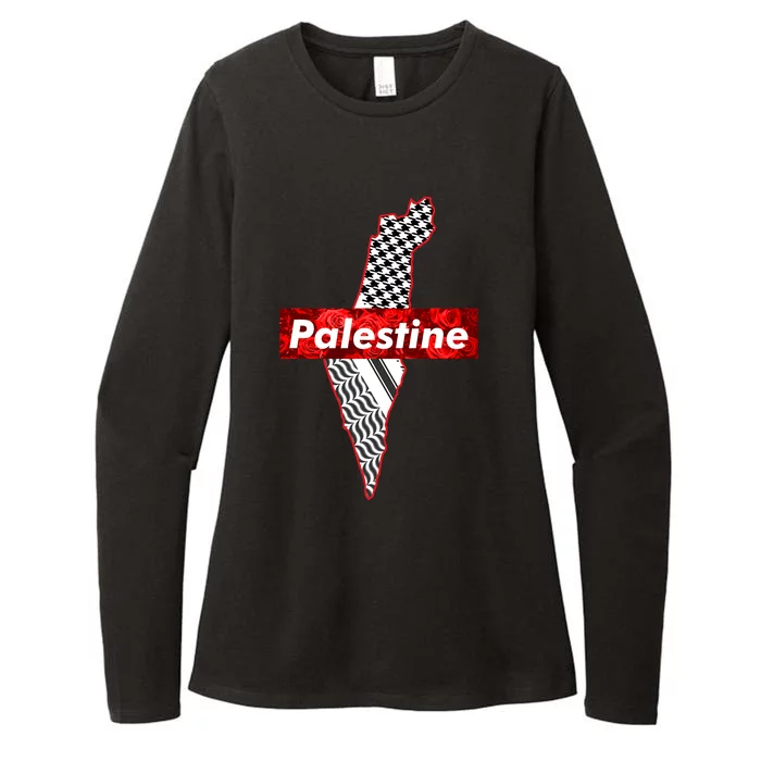 Palestine Free Palestine Free Gaza Palestine Flag Arabic Womens CVC Long Sleeve Shirt