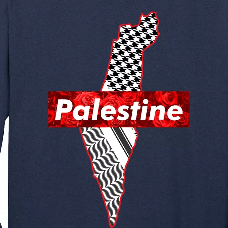 Palestine Free Palestine Free Gaza Palestine Flag Arabic Long Sleeve Shirt