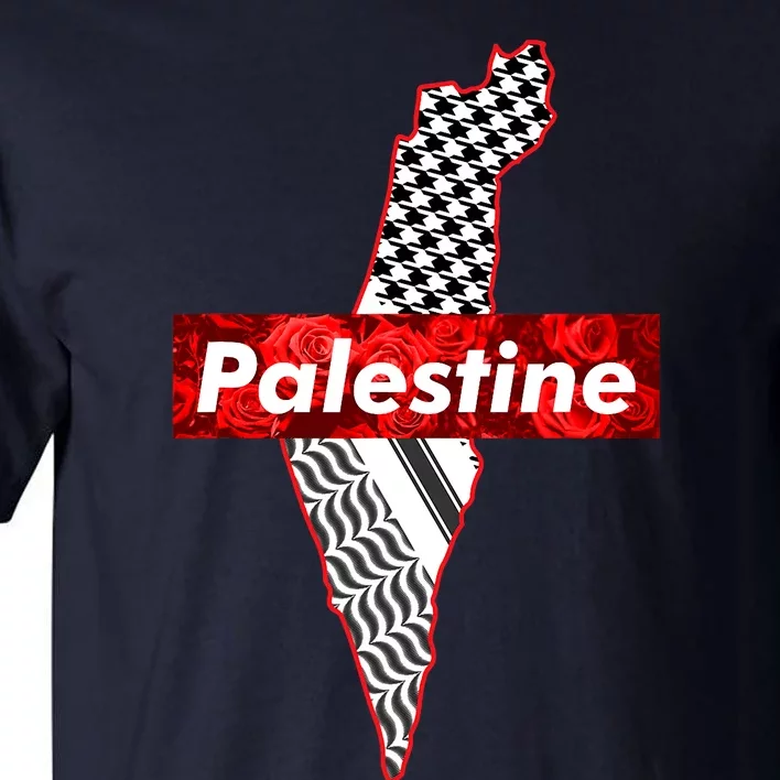 Palestine Free Palestine Free Gaza Palestine Flag Arabic Tall T-Shirt