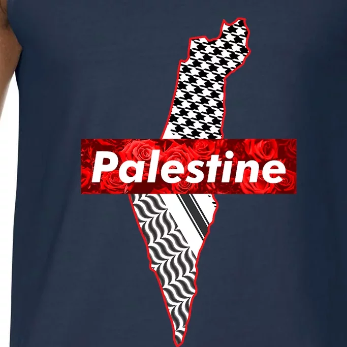 Palestine Free Palestine Free Gaza Palestine Flag Arabic Comfort Colors® Tank Top