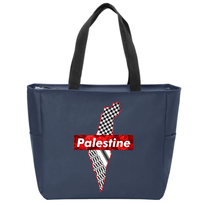 Palestine Free Palestine Free Gaza Palestine Flag Arabic Zip Tote Bag