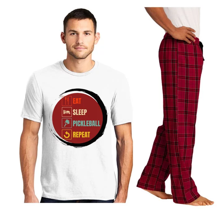 Pickleball Funny Quote Eat Sleep Pickleball Repeat Pajama Set