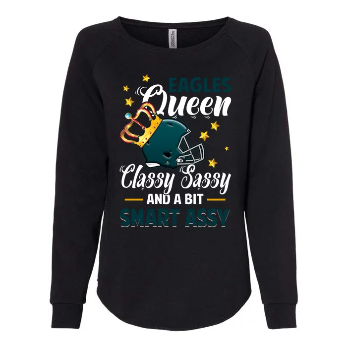 Philadelphia Football Queen Classy Sassy And A Bit Smart Assy Womens California Wash Sweatshirt