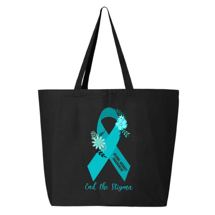 Ph Floral Ribbon Sexual Assault Awareness Month 25L Jumbo Tote