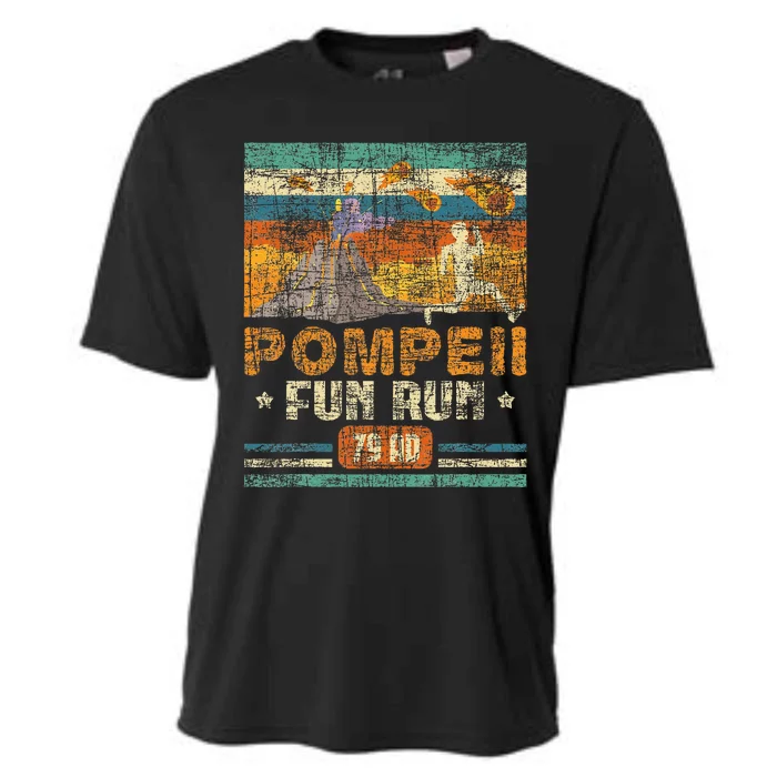 Pompeii Fun Run Geography Volcanologist Volcanology Cooling Performance Crew T-Shirt