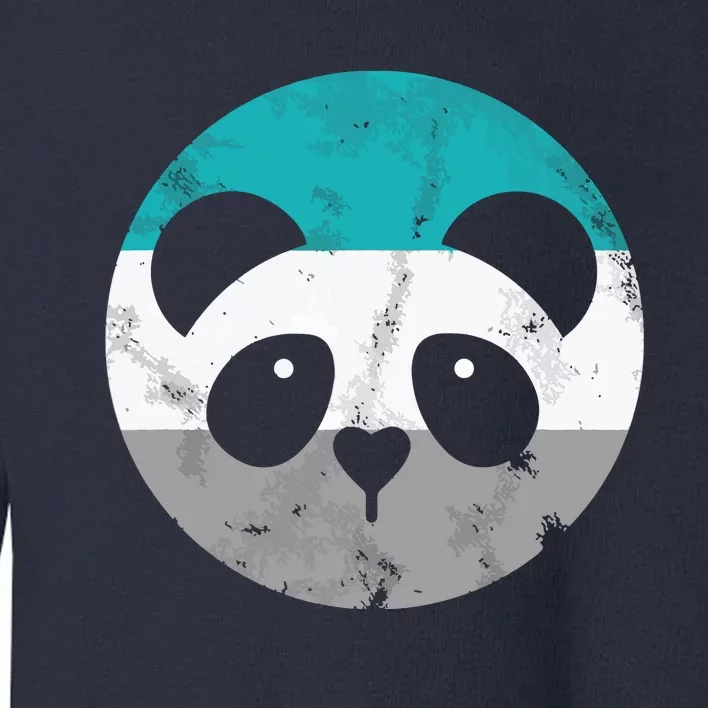 Panda Face Retro Gift Toddler Sweatshirt