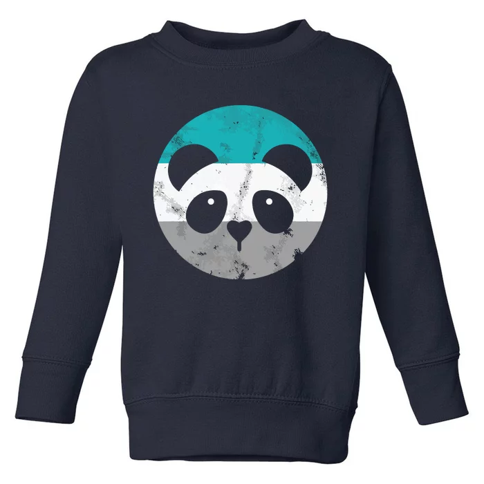 Panda Face Retro Gift Toddler Sweatshirt