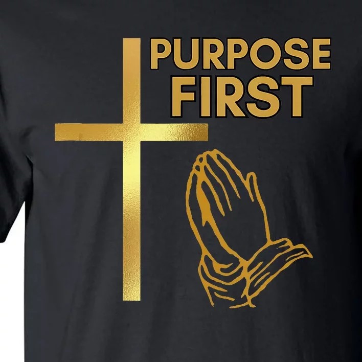 Purpose First Redeemed Cross Nails Christian Tall T-Shirt