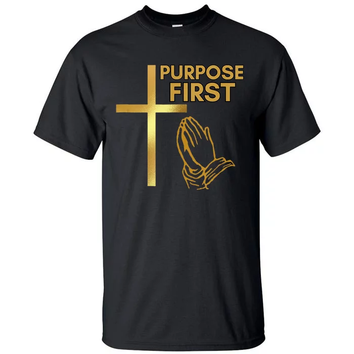 Purpose First Redeemed Cross Nails Christian Tall T-Shirt