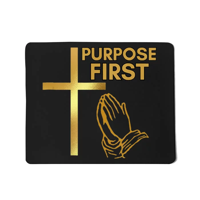 Purpose First Redeemed Cross Nails Christian Mousepad