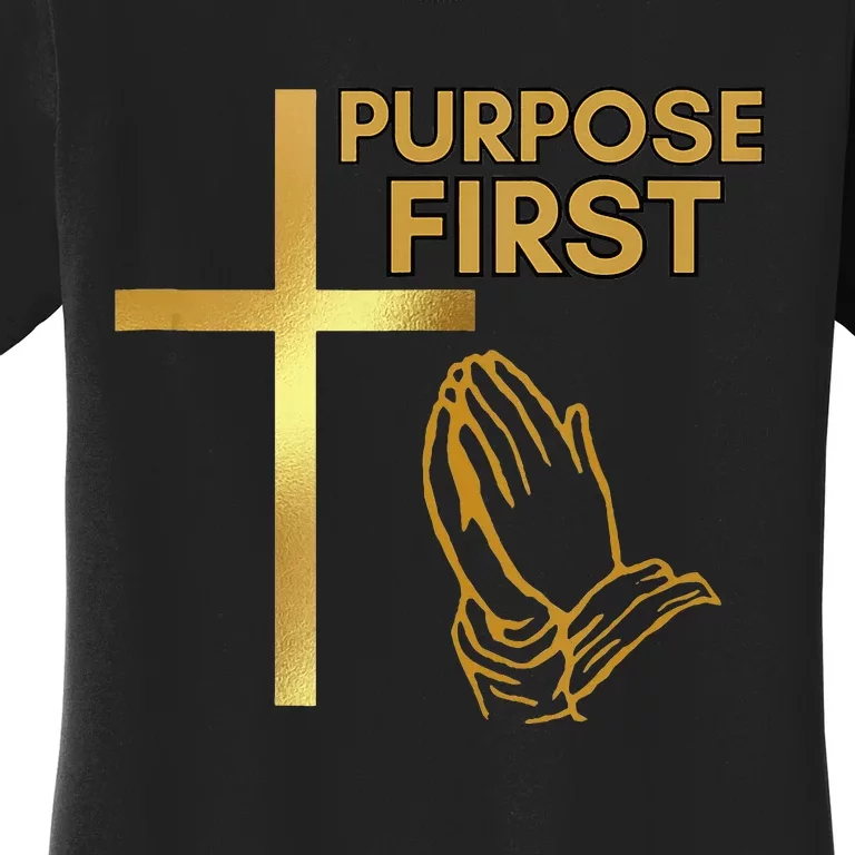 Purpose First Redeemed Cross Nails Christian Women's T-Shirt