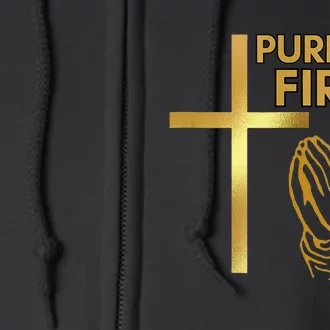 Purpose First Redeemed Cross Nails Christian Full Zip Hoodie