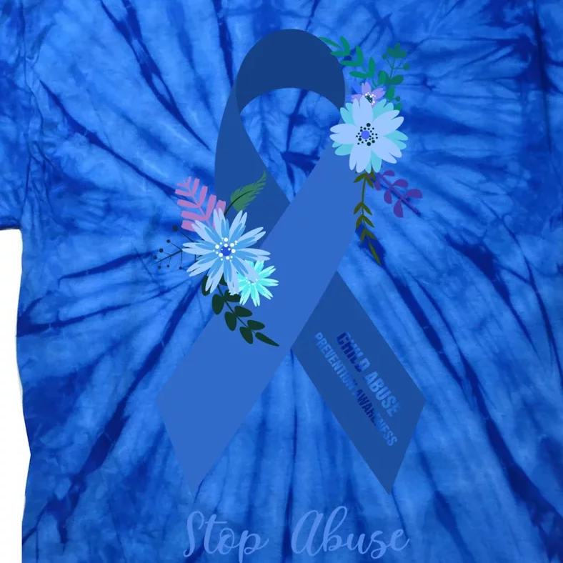 Ph Floral Ribbon Abuse Awareness Month Great Gift Tie-Dye T-Shirt