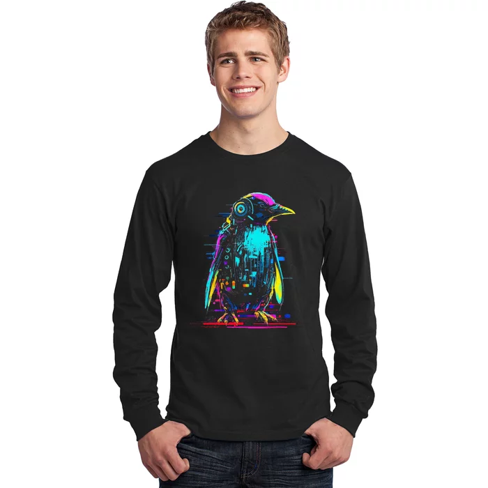 Penguin Fantasy Robot Art Animal Penguin Long Sleeve Shirt