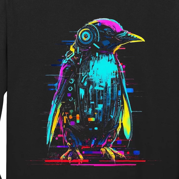 Penguin Fantasy Robot Art Animal Penguin Long Sleeve Shirt