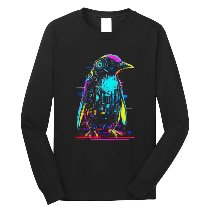 Penguin Fantasy Robot Art Animal Penguin Long Sleeve Shirt