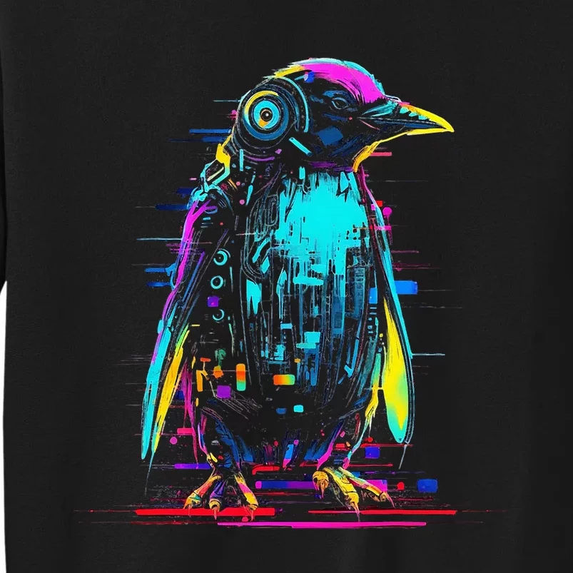 Penguin Fantasy Robot Art Animal Penguin Tall Sweatshirt