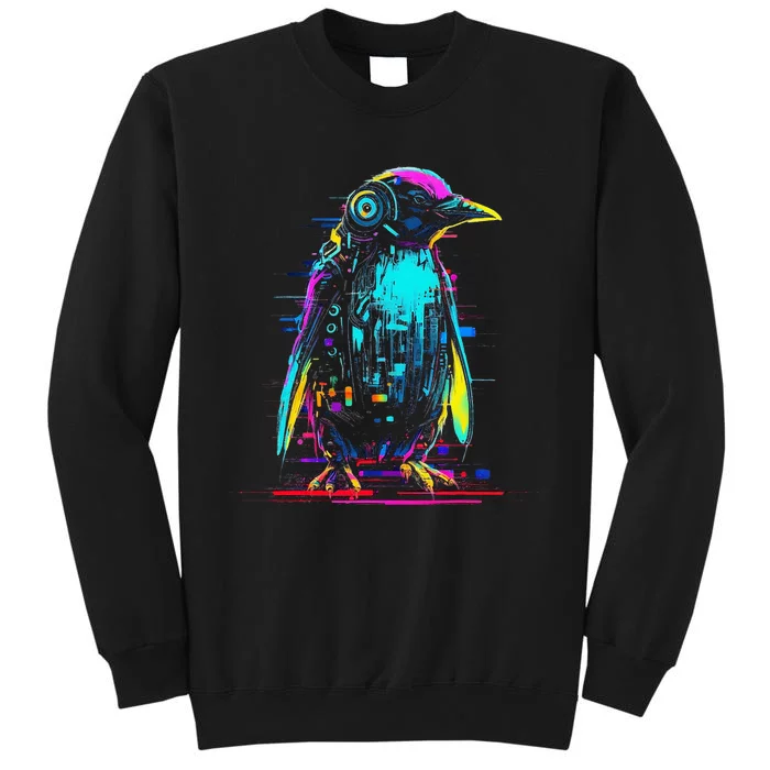 Penguin Fantasy Robot Art Animal Penguin Tall Sweatshirt