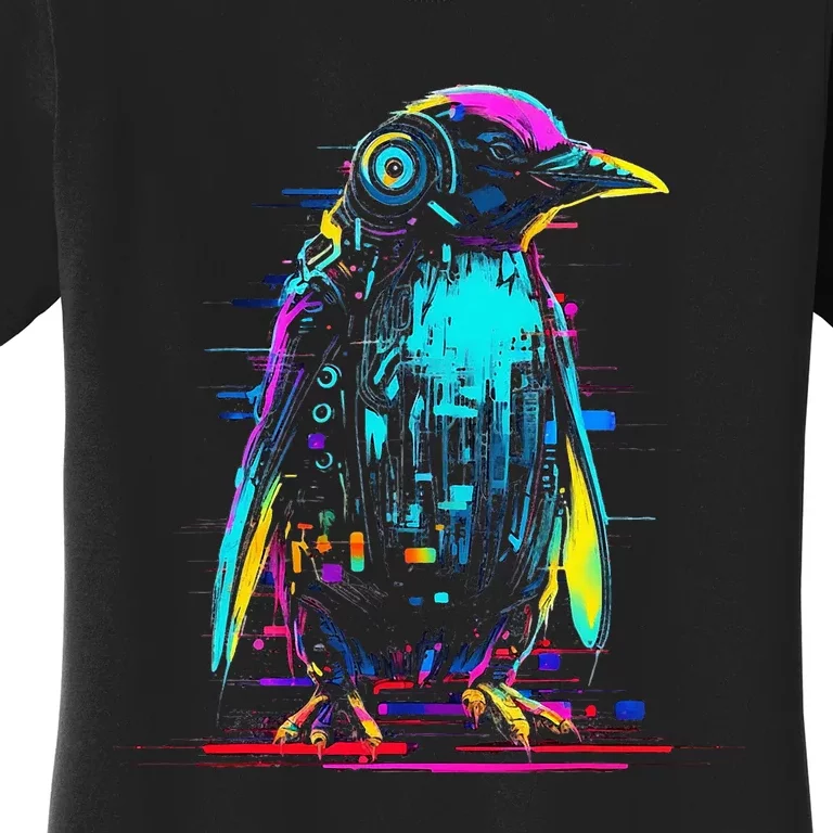 Penguin Fantasy Robot Art Animal Penguin Women's T-Shirt