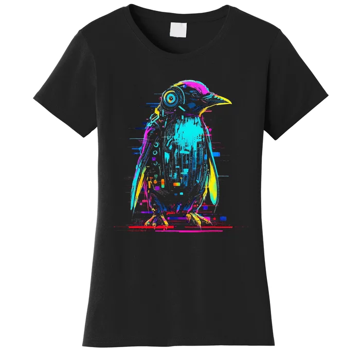 Penguin Fantasy Robot Art Animal Penguin Women's T-Shirt