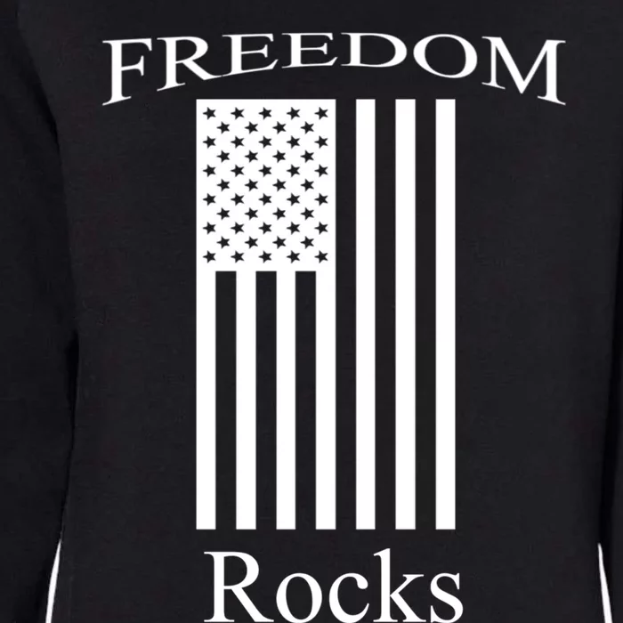 Patriotic Freedom Rocks Flag Concert Gear Gift Womens California Wash Sweatshirt