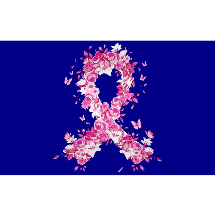 Pink Feather Ribbon Breast Cancer Awareness Gift Bumper Sticker