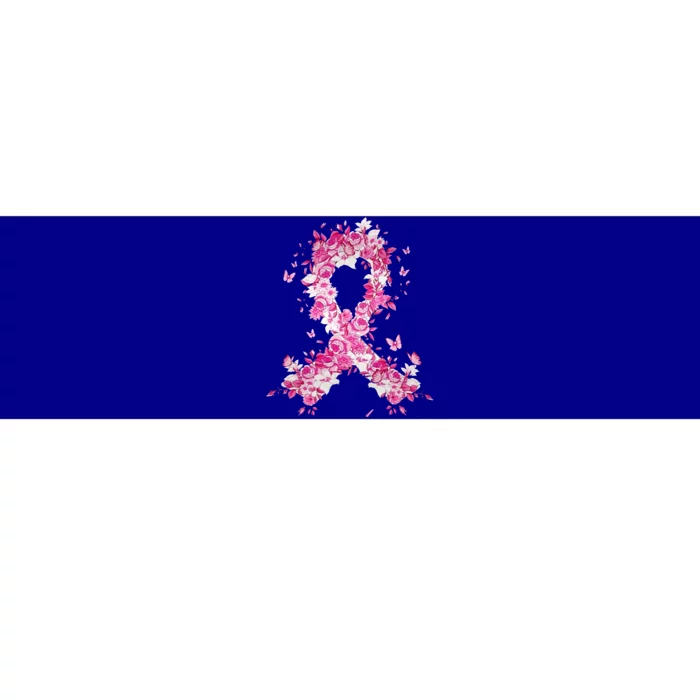 Pink Feather Ribbon Breast Cancer Awareness Gift Bumper Sticker